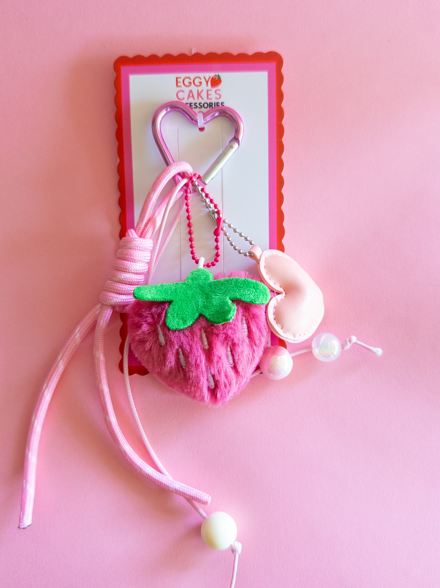 Plushie Strawberry Backpack/Bag Charm